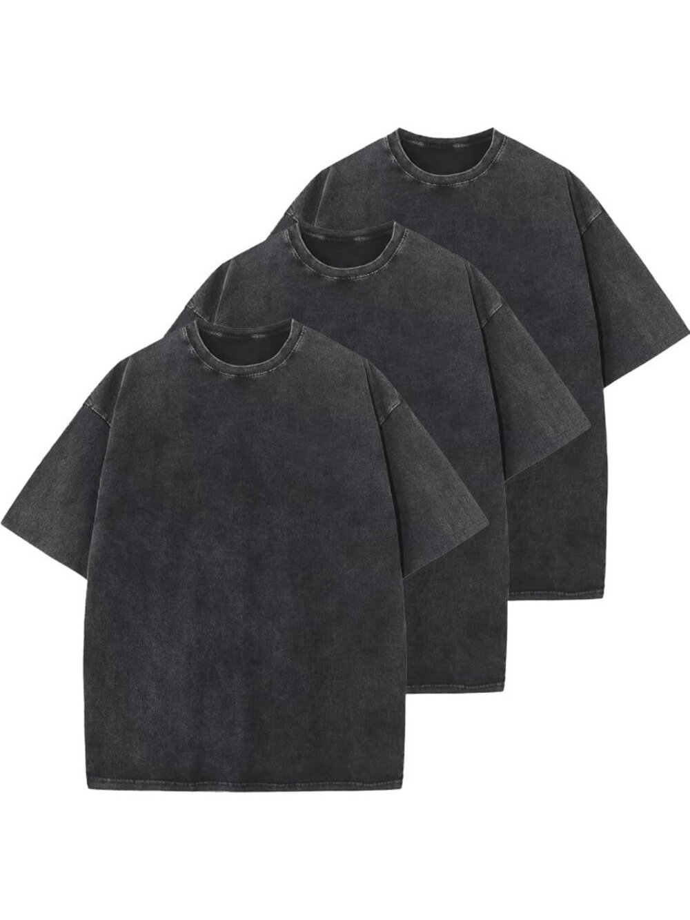 Oversized Men's Cotton T-Shirt - Casual Loose Fit, Short Sleeve Solid Tee Top